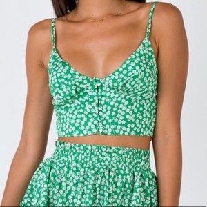 Princess Polly shah green tank top